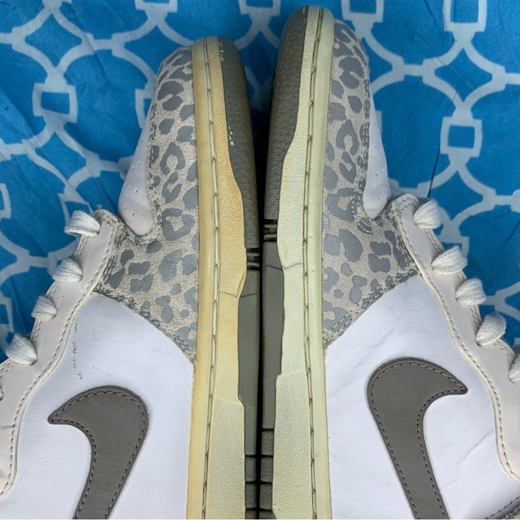 Nike Men’s size 7.5 Dunk high skinny leopard print white tan sail grey hi top og - Picture 11 of 11